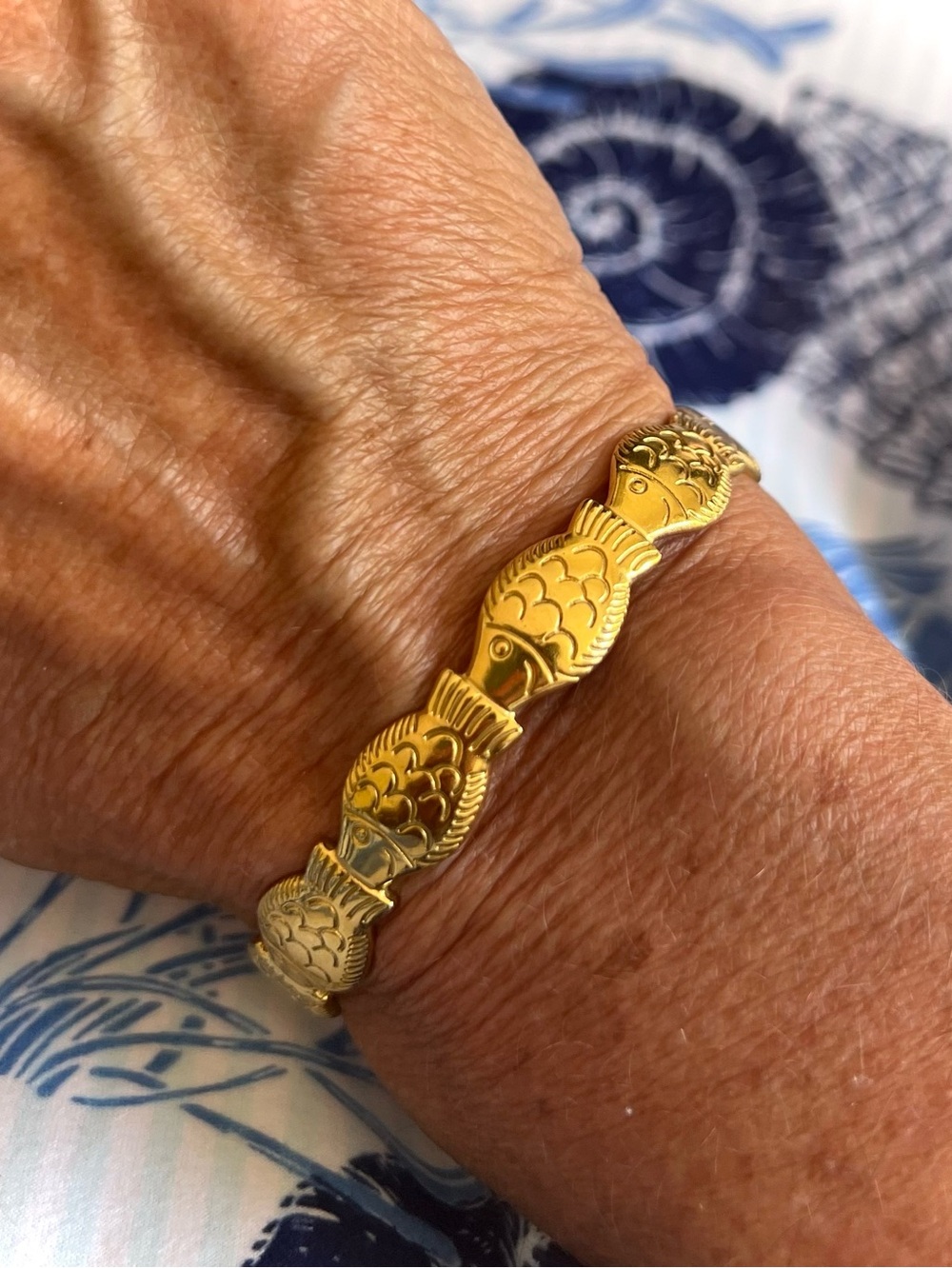 NEW Gold Fish Cuff Bracelet